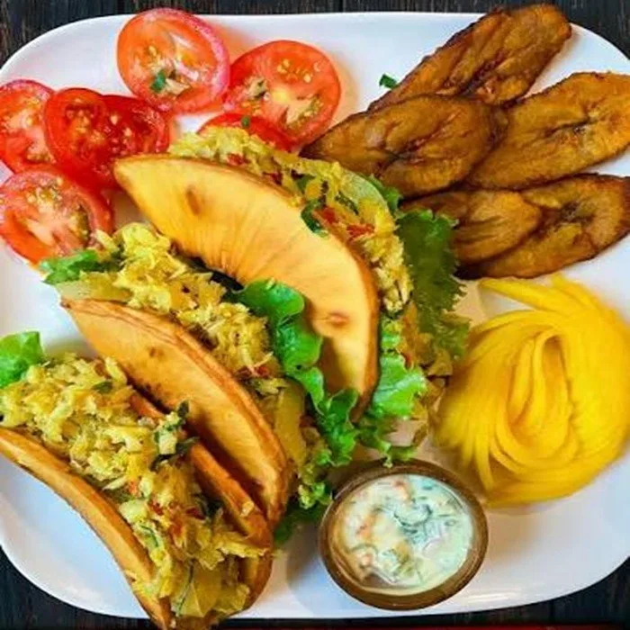 Tacos de fruta del pan