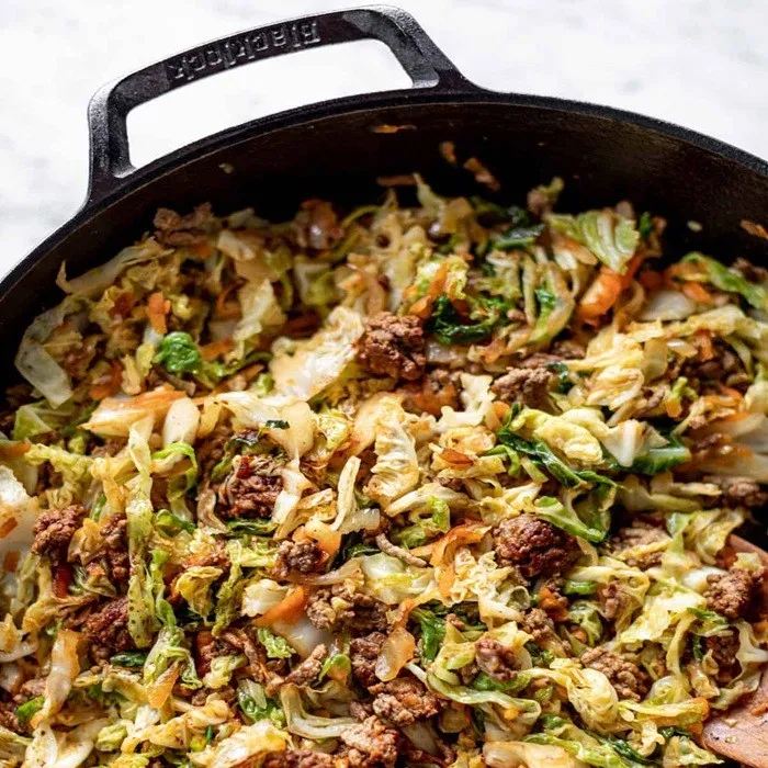 Col con carne picada