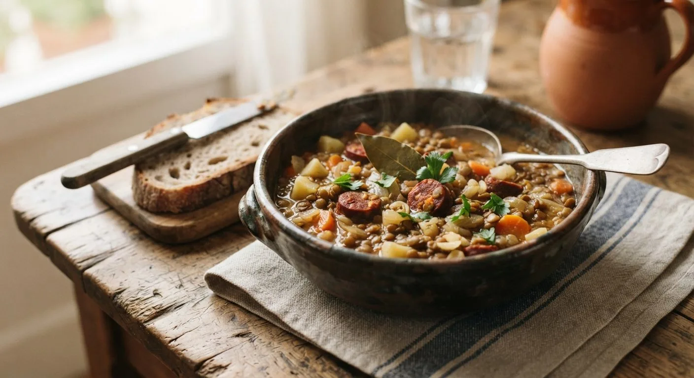 Lentejas estofadas con chorizo