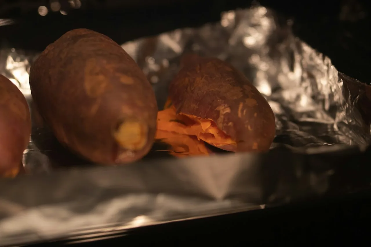 Patates douces rôties