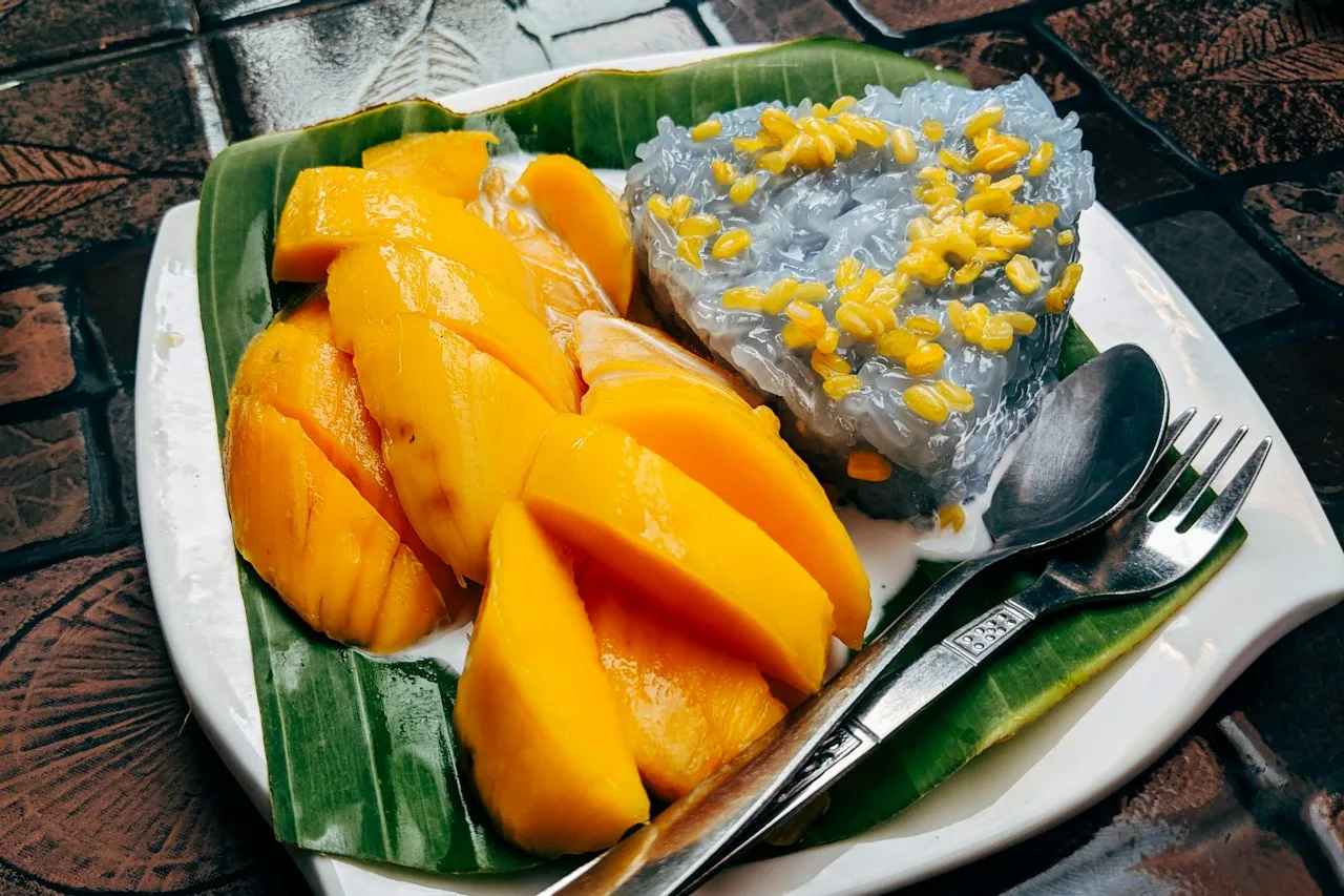 Riso glutinoso al mango