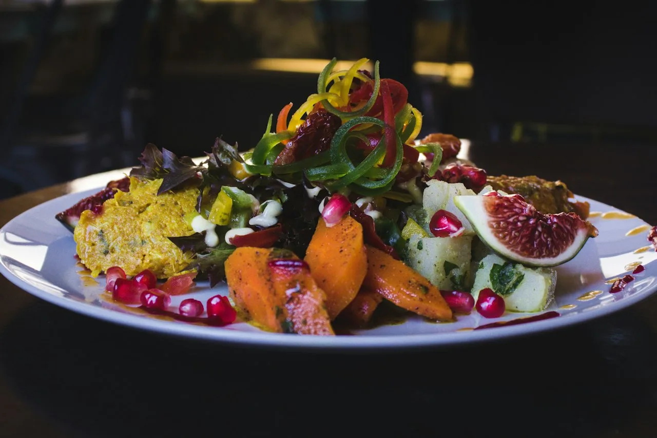 Roasted squash salad with pomegranate