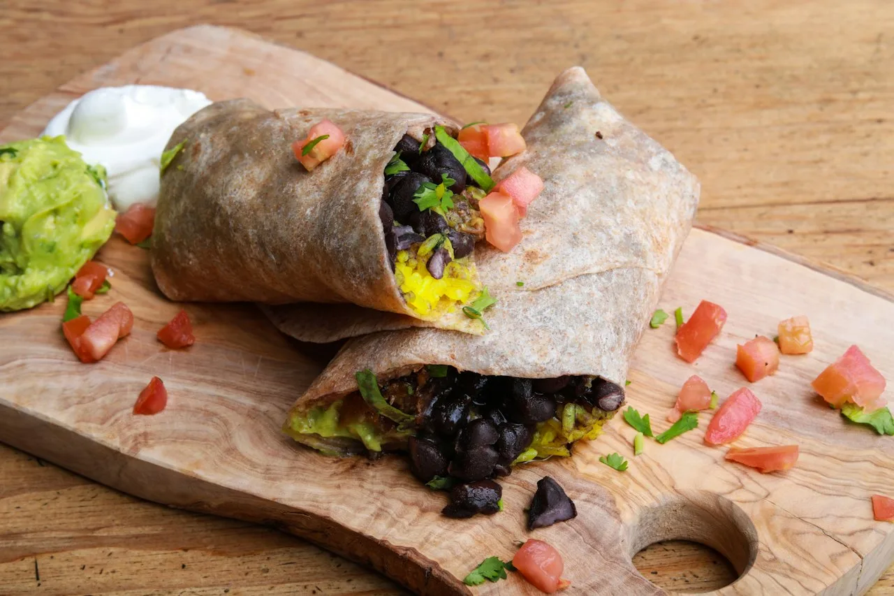 Burrito di fagioli e riso