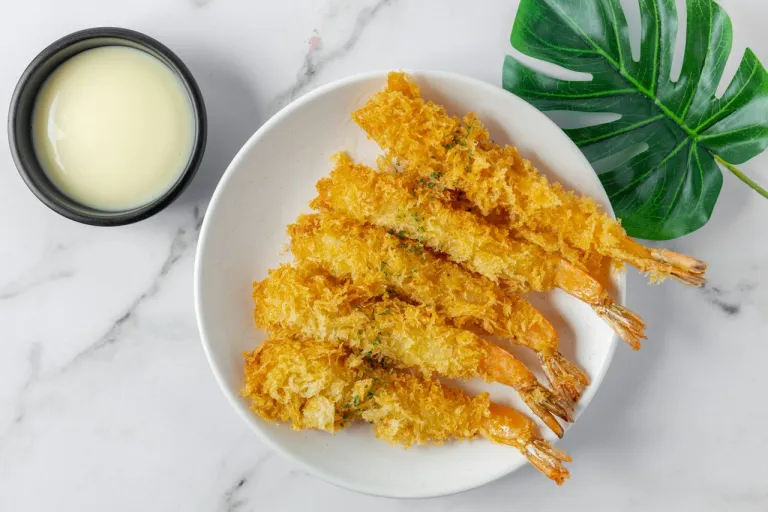 Langostinos con coco en freidora de aire