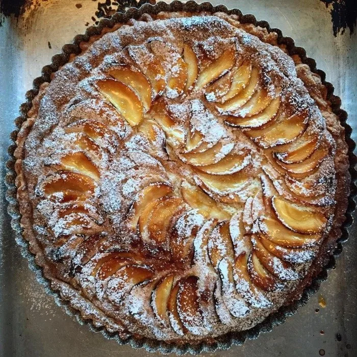 Tarta de manzana y frangipane