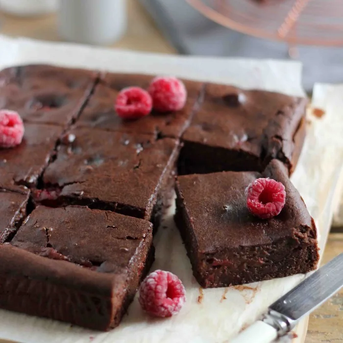 Brownies au chocolat et à la framboise
