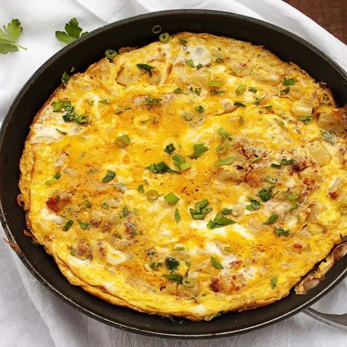 Chorizo, patata i formatge