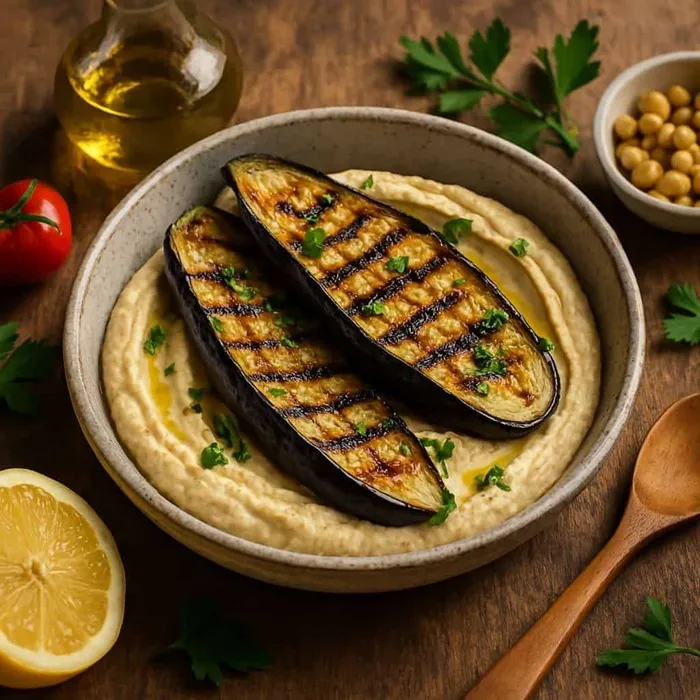 Aubergine i humus zones
