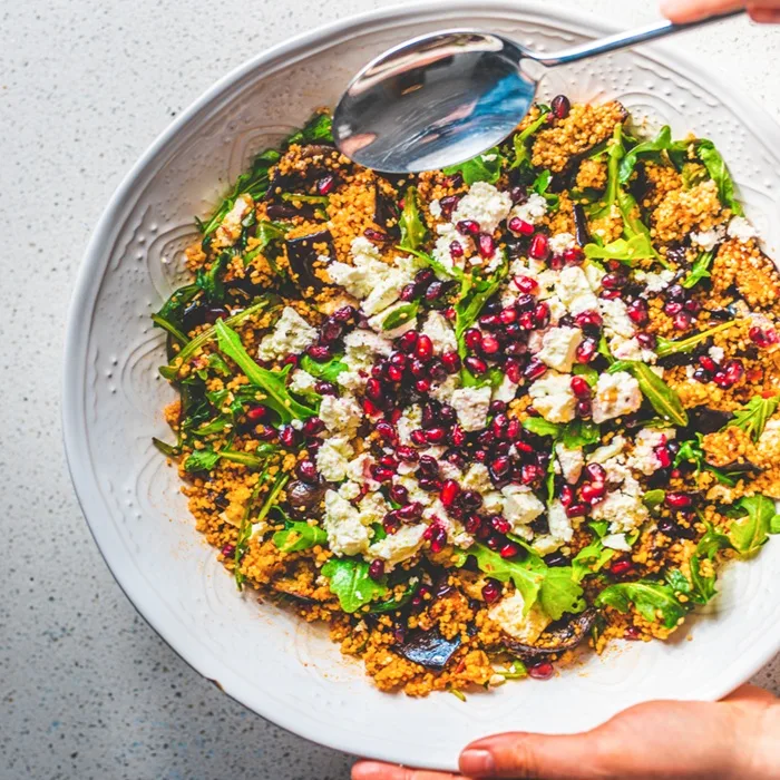 Ensalada de cuscús con berenjenas