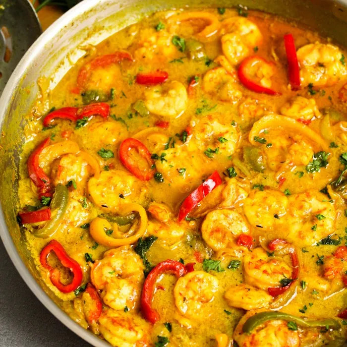 Receta de gambas al curry al estilo jamaicano