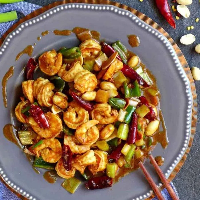 Gambas al estilo Kung Po