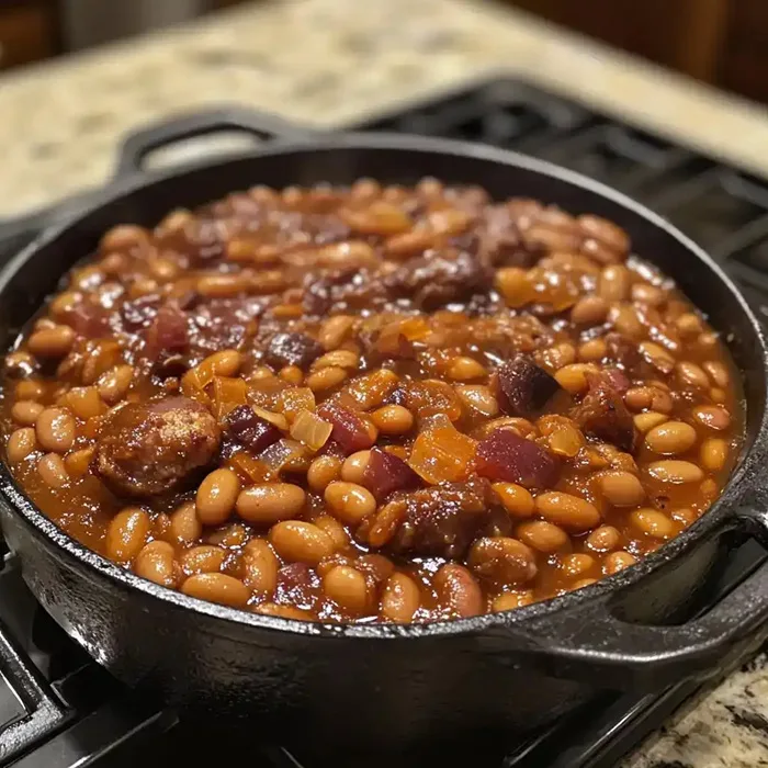 Frijoles al horno con melaza