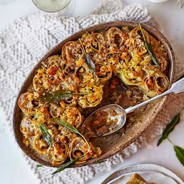 Rotolo de setas y castañas