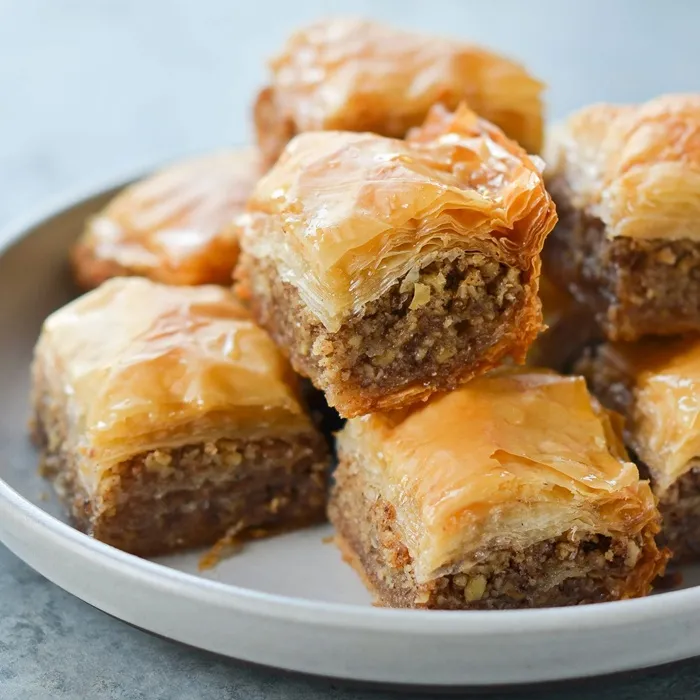 Baklava amb fruits picants i xocolata