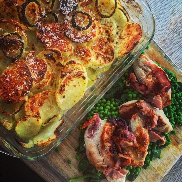 Patata Gratin amb pollastre
