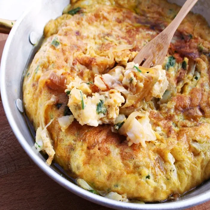 Tortilla de bacalao salado