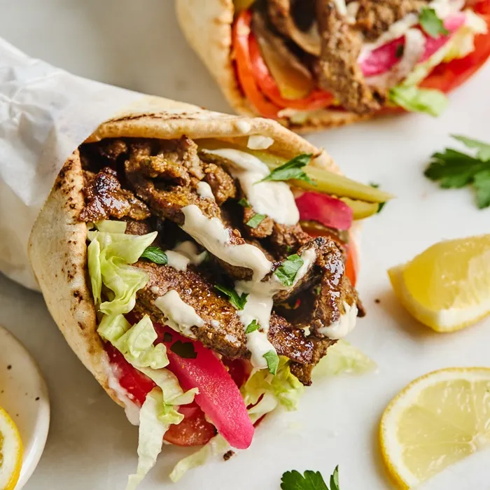 Wrap au shawarma et au rôti de bœuf