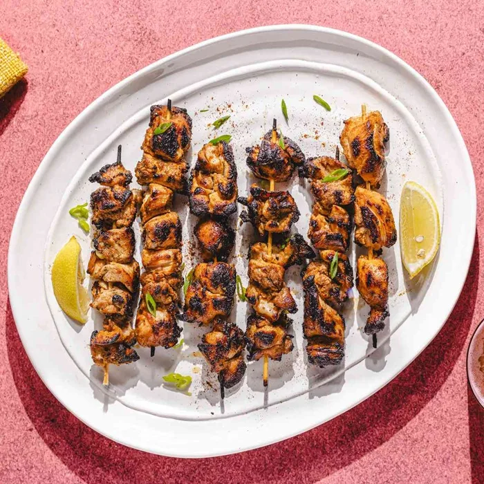 Brochetas de pollo ahumadas