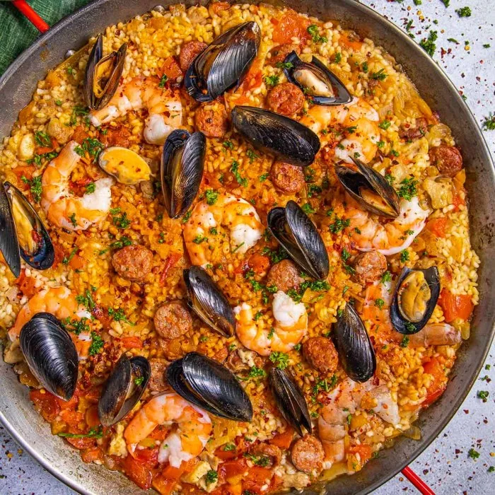 Riso spagnolo ai frutti di mare
