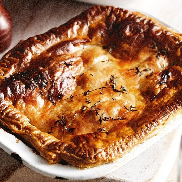 Pastel de carne de res y riñones