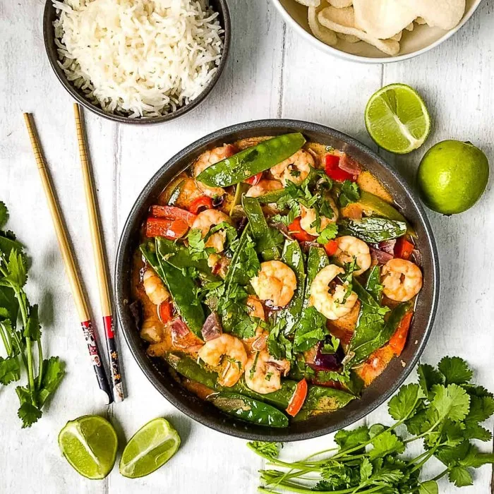 Curry tailandés de gambas