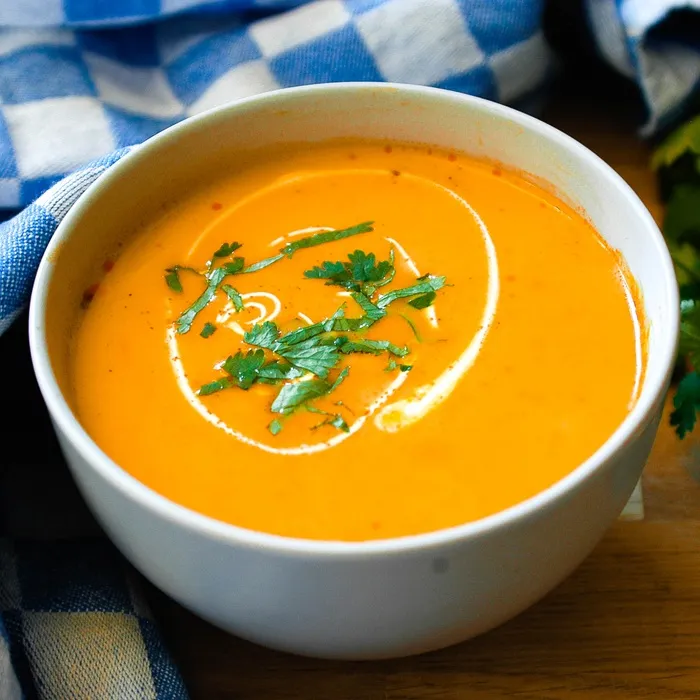 Sopa tailandesa de calabaza