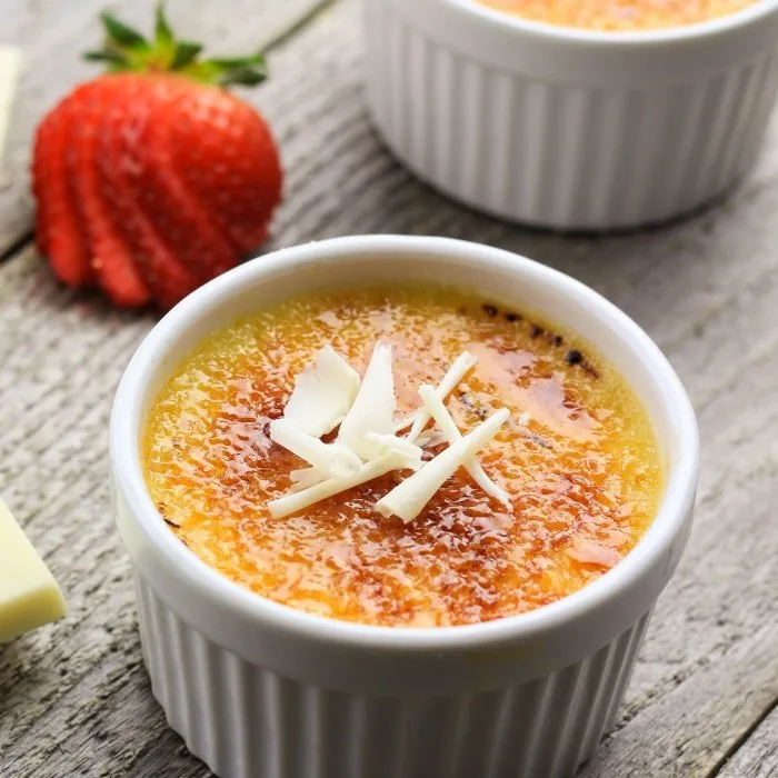 Crème brûlée al cioccolato bianco