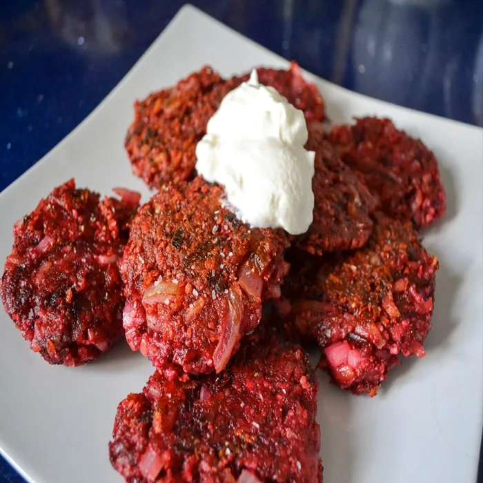 Beetroot latkes